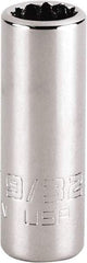 Proto - 9/32", 1/4" Drive, Standard Hand Socket - 12 Points, 1-15/64" OAL, Steel, Chrome Finish - All Tool & Supply