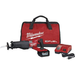 Milwaukee Tool - 18V, 3,000 SPM, Cordless Reciprocating Saw - 1-1/4" Stroke Length, Lithium-Ion 1 Battery Included - All Tool & Supply