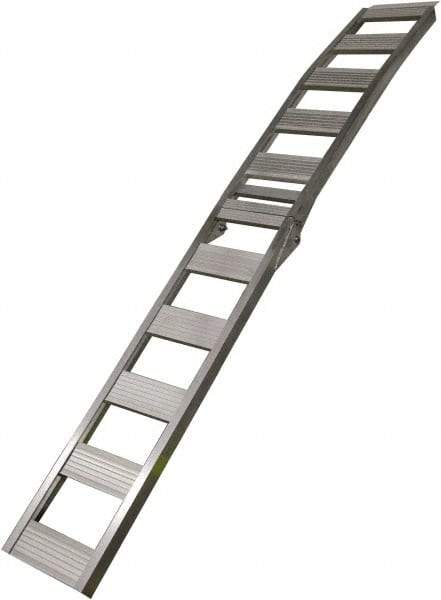 Erickson Manufacturing - 90" Long x 12" Wide, 750 Lb Capacity, Foldable Arched Truck Ramp - Aluminum, For All Vehicles - All Tool & Supply