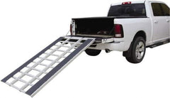 Erickson Manufacturing - 84" Long x 54" Wide, 1,500 Lb Capacity, Foldable Truck Ramp with Wear Boards - Aluminum, For All Vehicles - All Tool & Supply