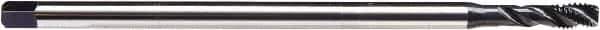 Emuge - 3/8-24 UNF, 3 Flute, NE2 Finish Cobalt, Spiral Flute, Extension Tap - Semi-Bottoming Chamfer, 7.1" OAL, 55/64" Thread Length, 2B/3B Class of Fit - All Tool & Supply