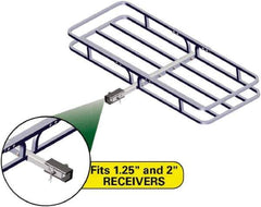 Erickson Manufacturing - Aluminum Cargo Carrier - 19-1/2" Wide x 53-1/2" Long, Silver, For Use with 1.25" Receivers & 2" Receivers - All Tool & Supply