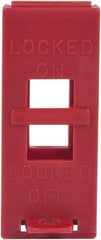 NMC - Polypropylene Wall Switch Lockout - 1/2" Lockout Length, 3-1/2" Lockout Thickness, 1-1/2" Lockout Width, 1 Padlock, English - All Tool & Supply