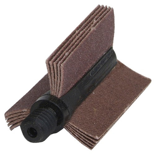 2 1/2″ × 1 1/2″ Interleaf Bore Polisher 80 Grit Coarse Aluminum Oxide" X Weight Cotton/Poly Backing Fits 1-1/2-2″ Inside Diameter - All Tool & Supply