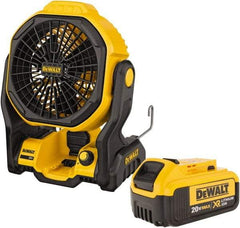 DeWALT - 7" Blade, 500 Max CFM, Cordless Fan - 20 Volts, 3 Speed - All Tool & Supply