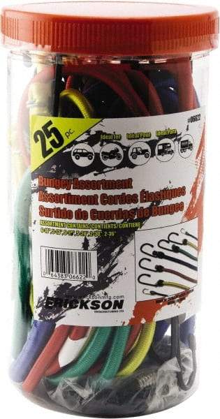 Erickson Manufacturing - Bungee Cord with S Hook - 10, 13, 18, 24, 30, 36" OAL, Red/Blue/Green/Yellow - All Tool & Supply