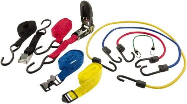 Erickson Manufacturing - Bungee Cord with S Hook - 18, 24, 36" OAL, Red/Blue/Green/Yellow - All Tool & Supply