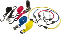 Erickson Manufacturing - Bungee Cord with S Hook - 18, 24, 36" OAL, Red/Blue/Green/Yellow - All Tool & Supply