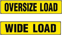 Erickson Manufacturing - Vinyl Wide/Oversized Load Banner - 18" Wide x 84" Long, Yellow & Black, For Use with Trucks - All Tool & Supply