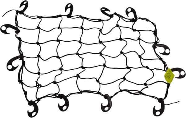 Erickson Manufacturing - Rubber Cargo Net - 28" Wide x 28" Long, Black, For Use with ATV's - All Tool & Supply