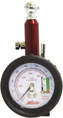 Milton - 0 to 120 psi Dial Ball Tire Pressure Gauge - 2 psi Resolution - All Tool & Supply