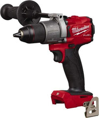 Milwaukee Tool - 18 Volt 1/2" Single-Sleeve Ratcheting Chuck Cordless Hammer Drill - 0 to 32,000 BPM, 0 to 550 & 0 to 2,000 RPM, Reversible - All Tool & Supply