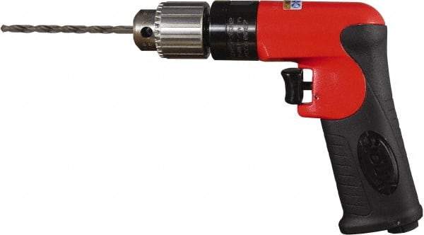 Sioux Tools - 1/4" Keyed Chuck - Pistol Grip Handle, 3,000 RPM, 12 LPS, 0.5 hp, 90 psi - All Tool & Supply