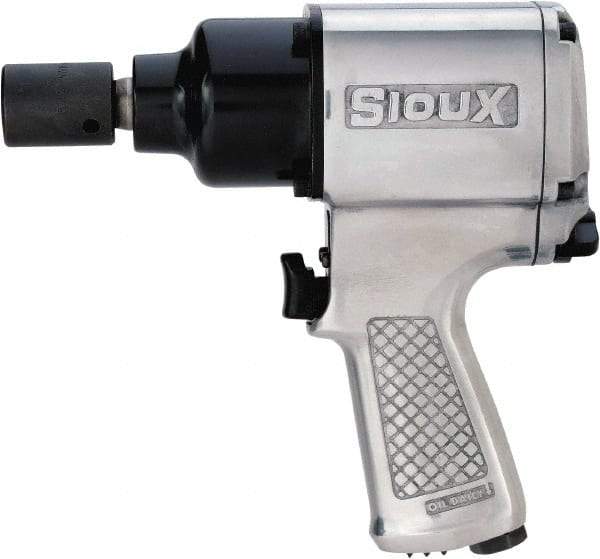 Sioux Tools - 1/2" Drive, 7,500 RPM, 500 Ft/Lb Torque Impact Wrench - Pistol Grip Handle, 1,100 IPM, 4.8 CFM, 90 psi, 1/4" Inlet - All Tool & Supply