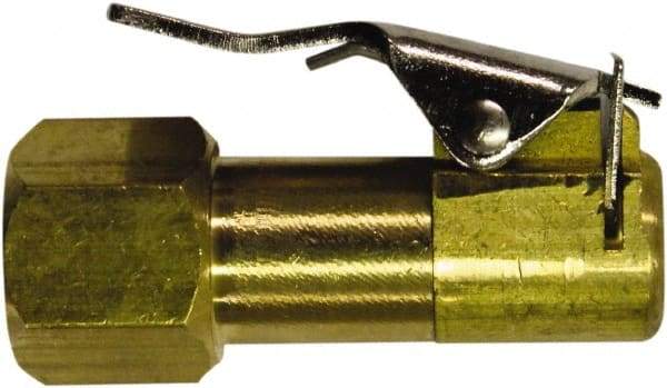 Milton - 150 Max psi Closed Check Brass Air Chuck - Clip On Chuck, 1/4 FNPT - All Tool & Supply