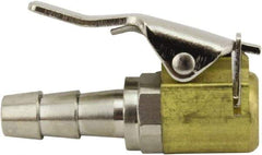 Milton - 150 Max psi Closed Check Brass Air Chuck - Clip On Chuck, 1/4 Barbed - All Tool & Supply