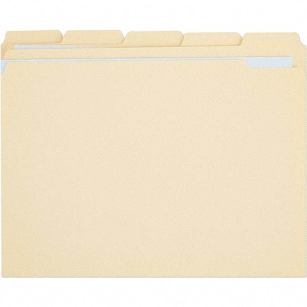 UNIVERSAL - 9-5/8 x 11-3/4", Letter Size, Manila, File Folders with Top Tab - 11 Point Stock, 1/5 Tab Cut Location - All Tool & Supply