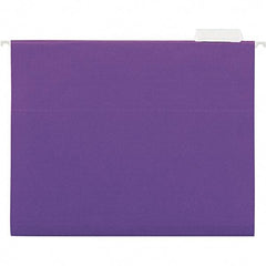 Universal One - 9-5/8 x 11-3/4", Letter Size, Violet, Hanging File Folder - 11 Point Stock, 1/5 Tab Cut Location - All Tool & Supply