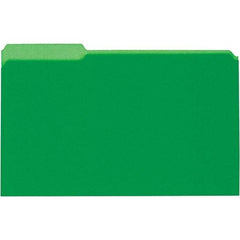 UNIVERSAL - 9-5/8 x 14-3/4", Legal, Green, File Folders with Top Tab - 11 Point Stock, 1/3 Tab Cut Location - All Tool & Supply