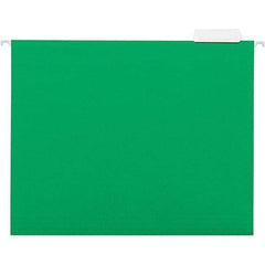 Universal One - 9-5/8 x 11-3/4", Letter Size, Bright Green, Hanging File Folder - 11 Point Stock, 1/5 Tab Cut Location - All Tool & Supply