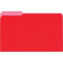 UNIVERSAL - 9-5/8 x 14-3/4", Legal, Red, File Folders with Top Tab - 11 Point Stock, 1/3 Tab Cut Location - All Tool & Supply