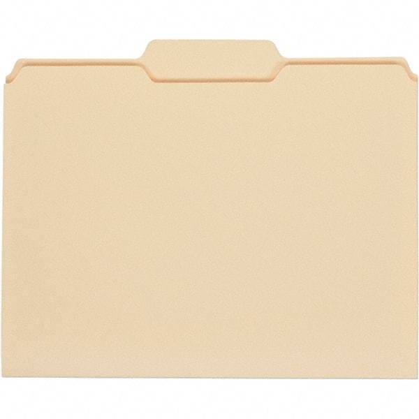 UNIVERSAL - 9-5/8 x 11-3/4", Letter Size, Manila, File Folders with Top Tab - 11 Point Stock, 1/3 Tab Cut Location - All Tool & Supply