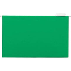 Universal One - 9-5/8 x 14-3/4", Legal, Bright Green, Hanging File Folder - 11 Point Stock, 1/5 Tab Cut Location - All Tool & Supply