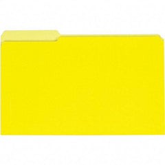 UNIVERSAL - 9-5/8 x 14-3/4", Legal, Yellow, File Folders with Top Tab - 11 Point Stock, 1/3 Tab Cut Location - All Tool & Supply