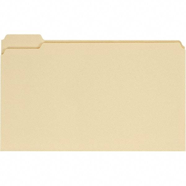 UNIVERSAL - 9-5/8 x 14-3/4", Legal, Manila, File Folders with Top Tab - 11 Point Stock, 1/5 Tab Cut Location - All Tool & Supply