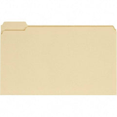 UNIVERSAL - 9-5/8 x 14-3/4", Legal, Manila, File Folders with Top Tab - 11 Point Stock, 1/5 Tab Cut Location - All Tool & Supply