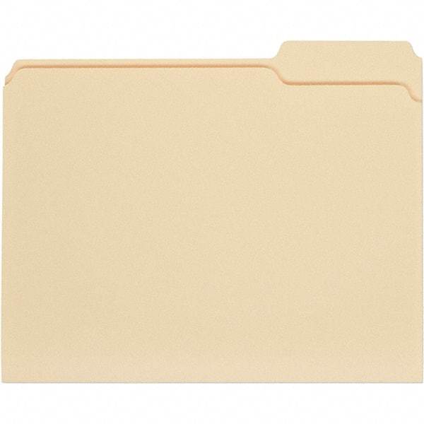 UNIVERSAL - 9-5/8 x 11-3/4", Letter Size, Manila, File Folders with Top Tab - 11 Point Stock, 1/3 Tab Cut Location - All Tool & Supply