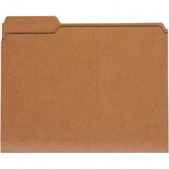 UNIVERSAL - 9-5/8 x 11-3/4", Letter Size, Kraft, File Folders with Top Tab - 11 Point Stock, 1/3 Tab Cut Location - All Tool & Supply