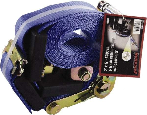 Erickson Manufacturing - 12' Long x 2" Wide, 6,000 Lb Basket Capacity, Polyester & Steel Web Sling - Yellow - All Tool & Supply