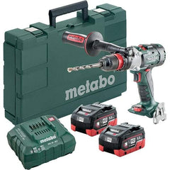 Metabo - 18 Volt 1/16 to 1/2" Keyless Chuck Cordless Hammer Drill - 32300 BPM, 500 to 3,800 RPM, Reversible, Pistol Grip Handle - All Tool & Supply