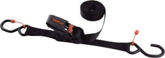 Erickson Manufacturing - 15' Long x 1" Wide, 1,300 Lb Basket Capacity, Polyester Web Sling - Black - All Tool & Supply