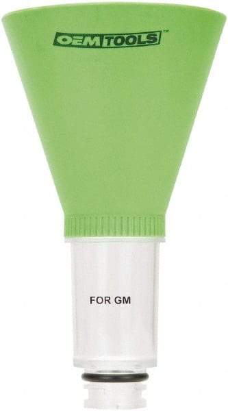 OEM Tools - 16 oz Capacity Plastic Funnel - 5" Mouth OD, 3-3/4" Straight Spout, Green & Clear - All Tool & Supply