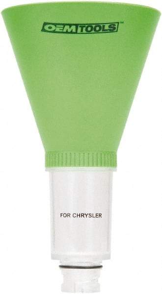 OEM Tools - 16 oz Capacity Plastic Funnel - 5" Mouth OD, 3-3/4" Straight Spout, Green & Clear - All Tool & Supply