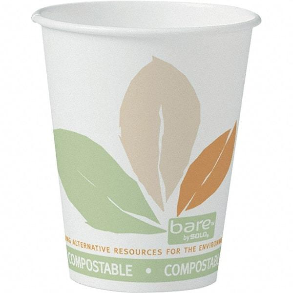 Solo - 8 oz Paper Hot Cups - White, Green, Orange - All Tool & Supply