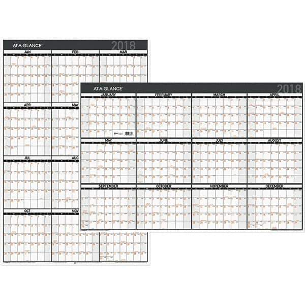 AT-A-GLANCE - 1 Sheet, 24 x 36", Erasable Wall Calendar - All Tool & Supply