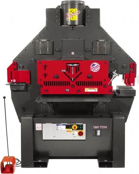 Edwards Manufacturing - 11" Throat Depth, 120 Ton Punch Pressure, 1-1/2" in 1" Punch Capacity Ironworker - 10 hp, 3 Phase, 460 Volts, 60" Wide x 84" High x 60" Deep - All Tool & Supply