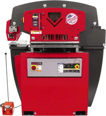 Edwards Manufacturing - 11-3/4" Throat Depth, 110 Ton Punch Pressure, 1-3/8" in 1" Punch Capacity Ironworker - 7-1/2 hp, 3 Phase, 230 Volts, 57-1/4" Wide x 66-1/16" High x 42-3/8" Deep - All Tool & Supply