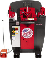 Edwards Manufacturing - 7" Throat Depth, 50 Ton Punch Pressure, 1" in 5/8" Punch Capacity Ironworker - 5 hp, 3 Phase, 460 Volts, 36-3/4" Wide x 54-1/2" High x 36-1/8" Deep - All Tool & Supply