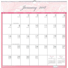 House of Doolittle - 12 Sheet, 12 x 12", Wall Calendar - Pink & Gray - All Tool & Supply