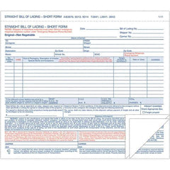 TOPS - 250 Sheet, 7-7/16 x 8-/2", Hazardous Material Short Forms - Blue & White - All Tool & Supply