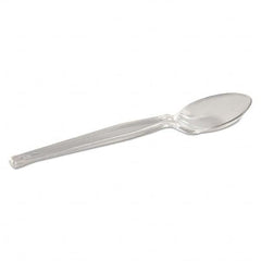 Dixie - Plastic Cutlery, Heavyweight Teaspoon, Crystal Clear, 6", 1000/Carton - All Tool & Supply