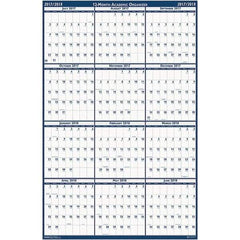 House of Doolittle - 1 Sheet, 24 x 37", Erasable Wall Calendar - Blue & Gray - All Tool & Supply