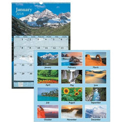 AT-A-GLANCE - 12 Sheet, 15-1/2 x 22-3/4", Wall Calendar - Scenic - All Tool & Supply