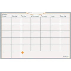 AT-A-GLANCE - 12 Sheet, 18 x 12", Erasable Wall Calendar - Gray, White & Orange - All Tool & Supply