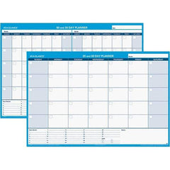 AT-A-GLANCE - 1 Sheet, 48 x 32", Erasable Wall Calendar - White & Blue - All Tool & Supply