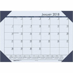 House of Doolittle - 12 Sheet, 22 x 17", Desk Pad Calendar - Ocean Blue - All Tool & Supply